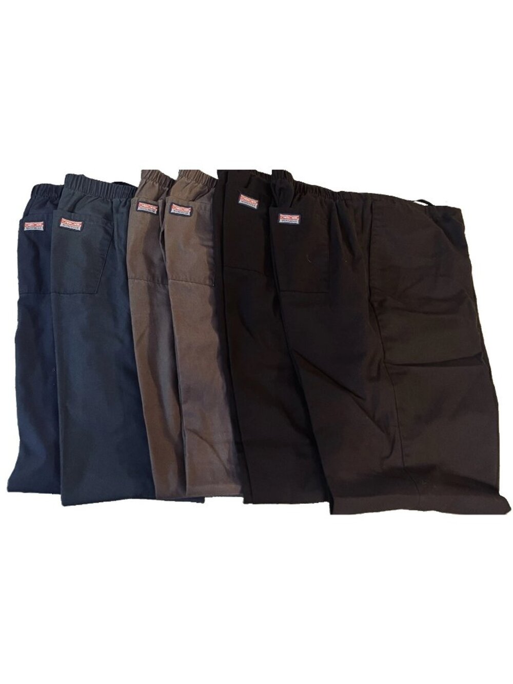Cherokee Elastic Waist Scrub Pant Size S Lot of 6 Black Navy Gray